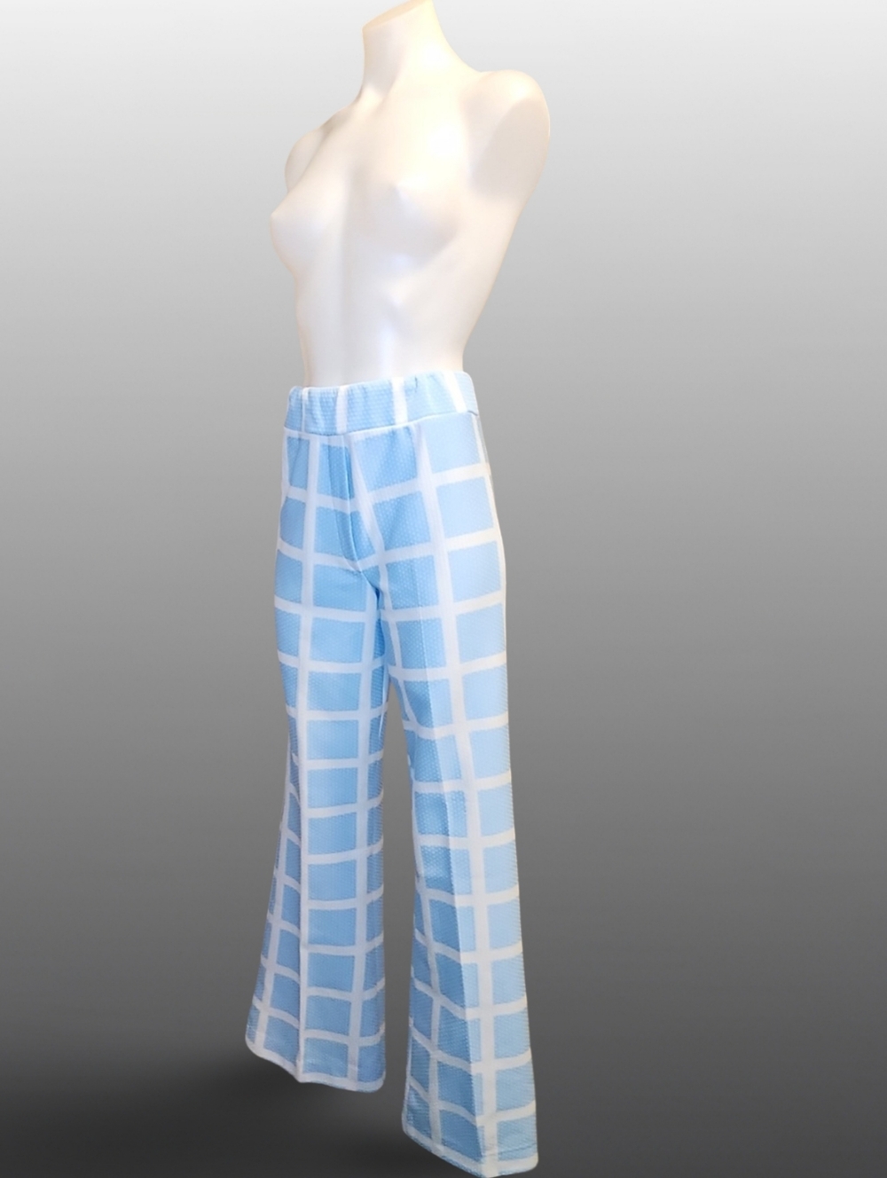 ILGWU 1970s Leisure Suit Blue White 100% Poly Vintage Original Collector's - Picture 5 of 11